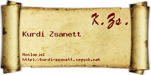 Kurdi Zsanett névjegykártya